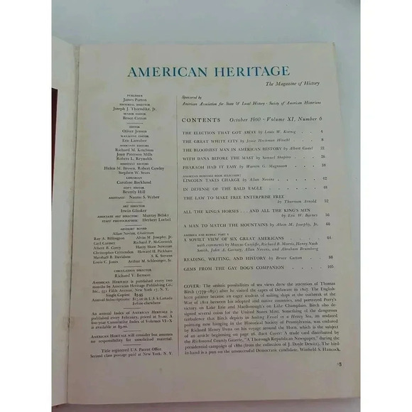American Heritage Magazine October 1960 Vintage Historical Publication Cover Art - Picture 3 of 7